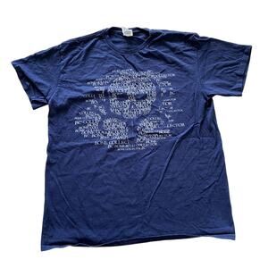 Vintage Bone Collector Graphic T-Shirt in Navy Size Large Y2K